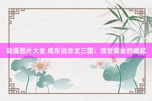 动漫图片大全 成东说念主三国：浊世霸业的崛起