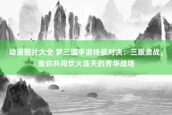 动漫图片大全 梦三国手游终极对决：三版激战，邀你共闯炊火连天的芳华战场