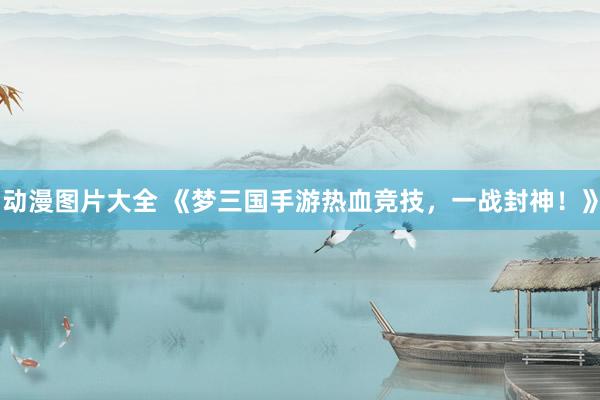 动漫图片大全 《梦三国手游热血竞技，一战封神！》