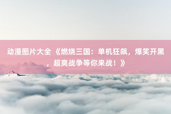 动漫图片大全 《燃烧三国：单机狂飙，爆笑开黑，超爽战争等你来战！》