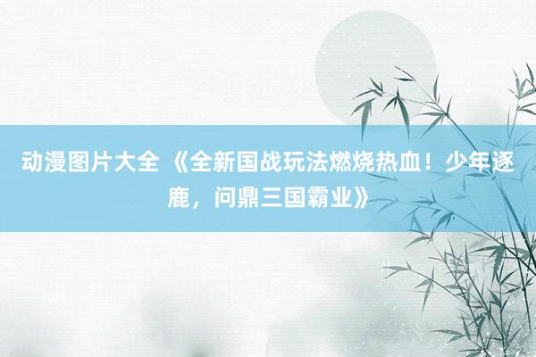 动漫图片大全 《全新国战玩法燃烧热血！少年逐鹿，问鼎三国霸业》