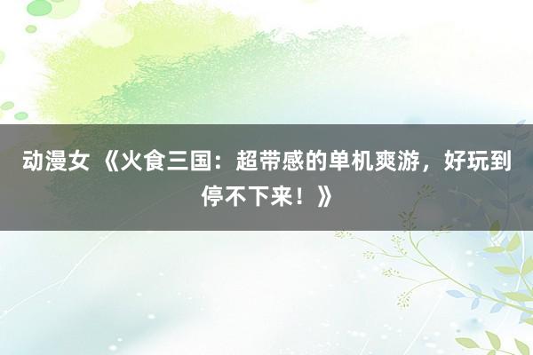 动漫女 《火食三国：超带感的单机爽游，好玩到停不下来！》